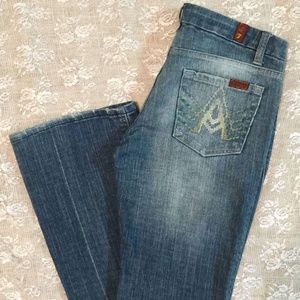 7FAMK Green Crystal A Pocket Jeans 27 28